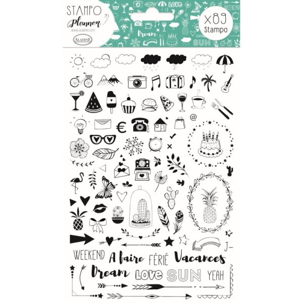 Stampo planner journal set de 89 tampons - Photo n°1