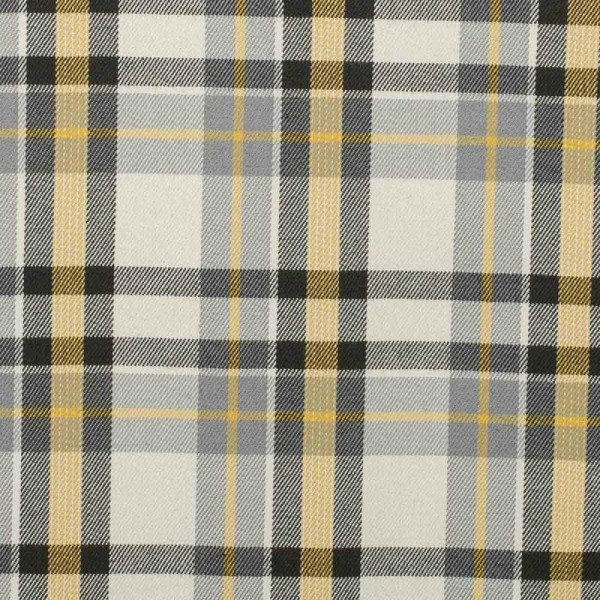 Tissu écossais tartan - Gris, jaune & noir - Photo n°1