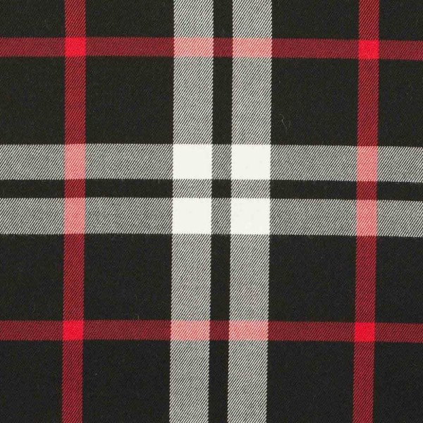 Tissu écossais tartan - Rouge & noir - Photo n°1