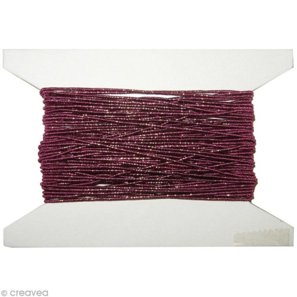Fil lurex pour bijou 1 mm - Violet prune - 10 mètres - Photo n°1