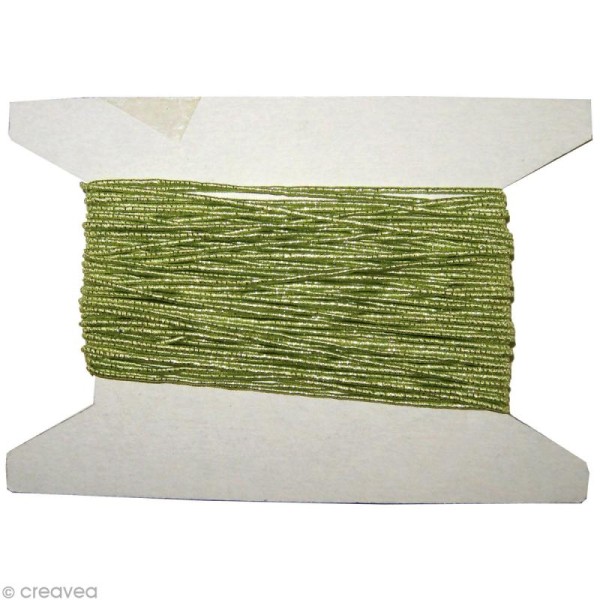 Fil lurex pour bijou 1 mm - Vert printemps - 10 mètres - Photo n°1