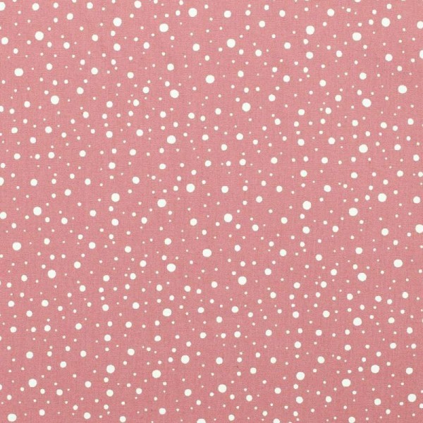 Tissu coton dots - Vieux rose - Oeko-Tex® - Photo n°1