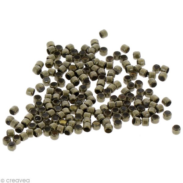 Perles à écraser 2 mm - Bronze - 200 pcs - Photo n°1