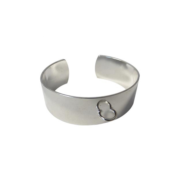 Bracelet ouvert et ajustable avec anneau - Photo n°1