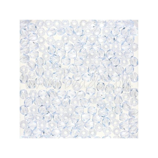 Perles facettes de bohÃ¨me light sapphire 3mm (50) - Photo n°1