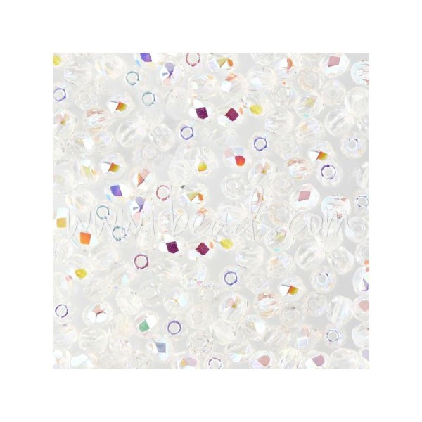 Perles facettes de bohÃ¨me crystal ab 3mm (50) - Photo n°1