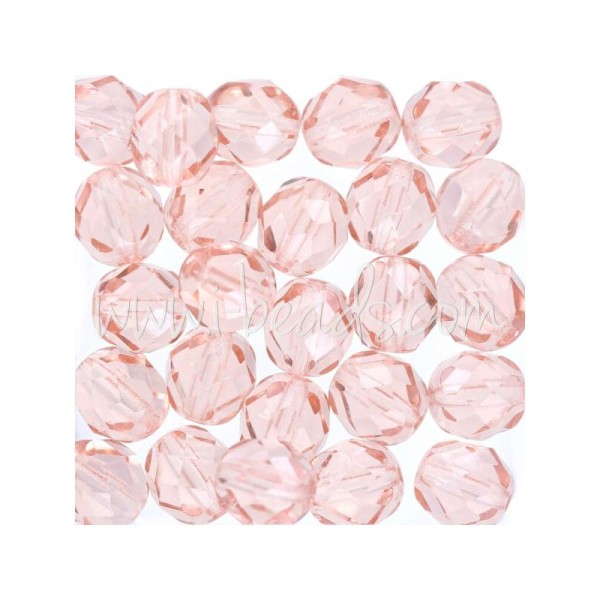 Perles facettes de bohÃ¨me rosaline 8mm (25) - Photo n°1