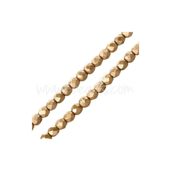 Perles facettes de boheme matte metallic flax 2mm (50) - Photo n°1