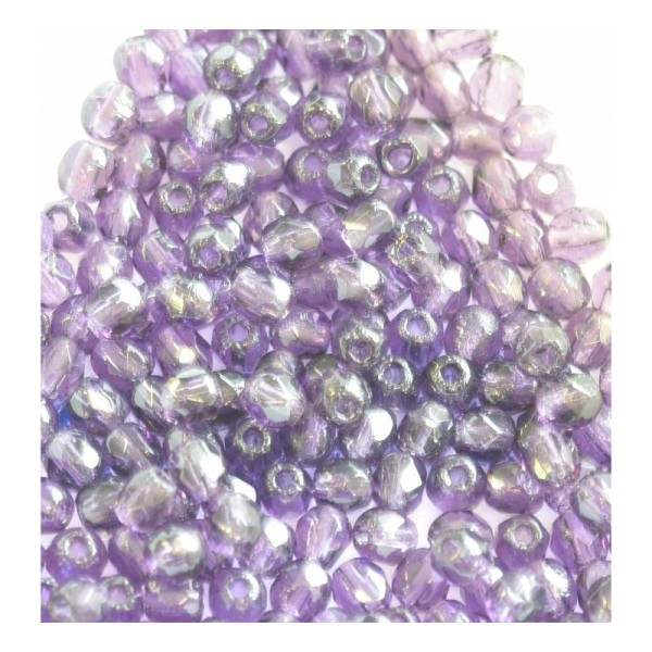 Perles facettes de boheme tanzanite 3mm (50) - Photo n°1
