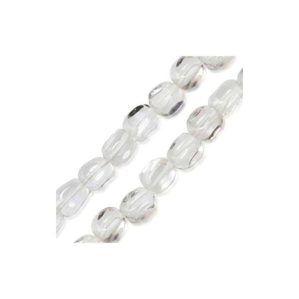 Perles pépites cristal de quartz 8x10mm sur fil (1) - Photo n°1