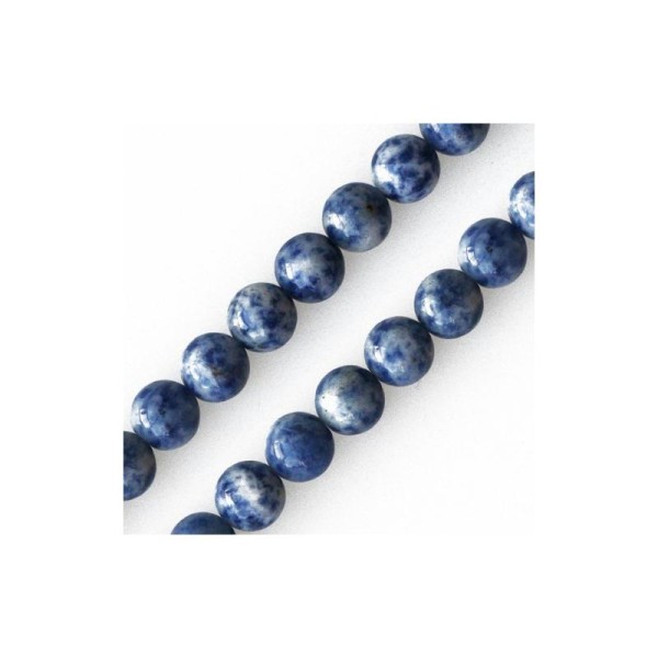 Perles rondes sodalite du bresil 6mm sur fil (1) - Photo n°1