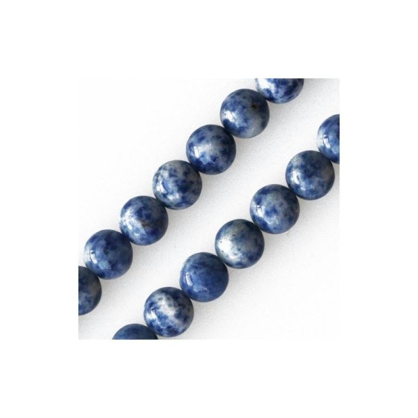 Perles rondes sodalite du bresil 10mm sur fil (1) - Photo n°1