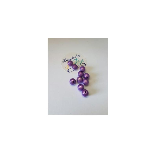 Perles magiques violettes 8mm x15 - Photo n°1
