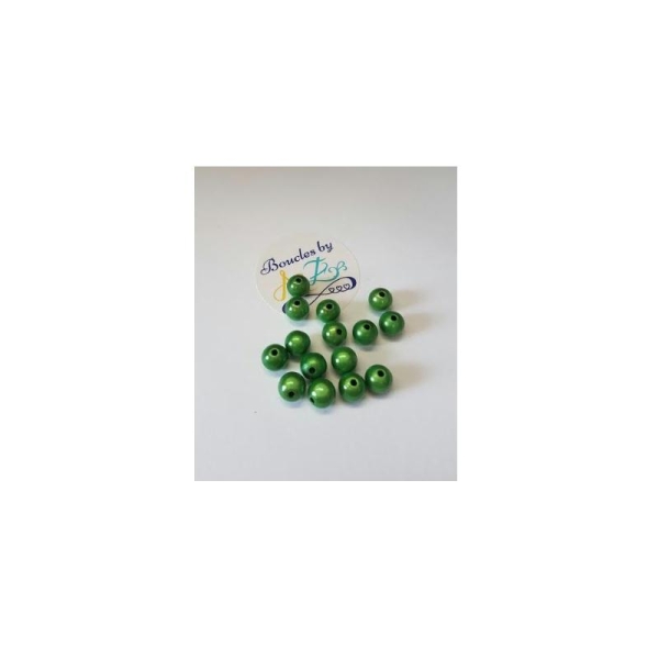 Perles magiques vertes 8mm x15 - Photo n°1