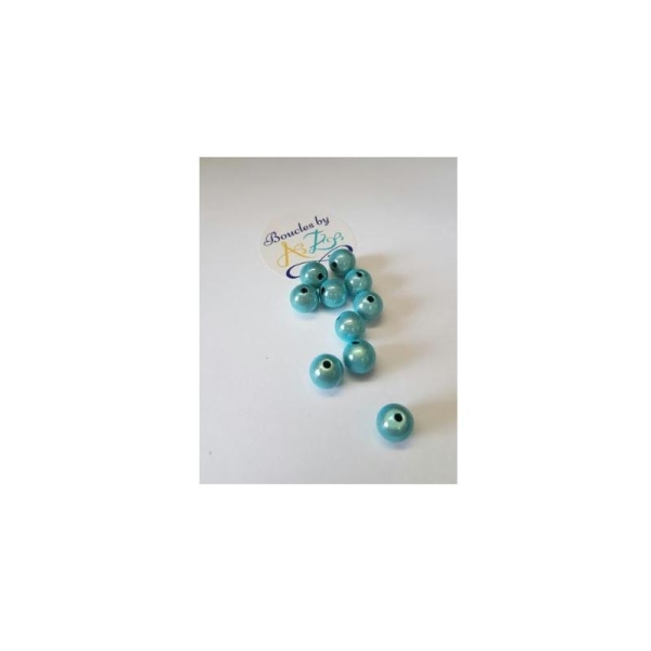 Perles magiques turquoises 10mm x10 - Photo n°1