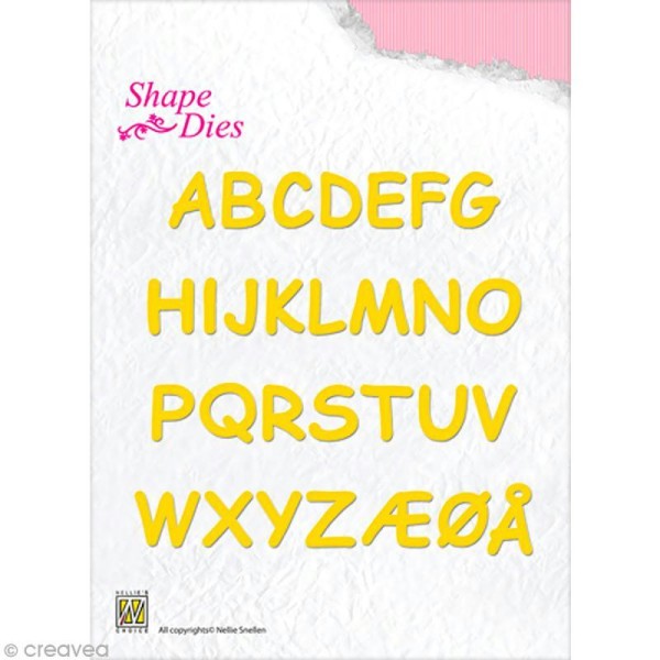 Dies Alphabet majuscules Shape Dies - 1,5 cm - 29 lettres - Photo n°2