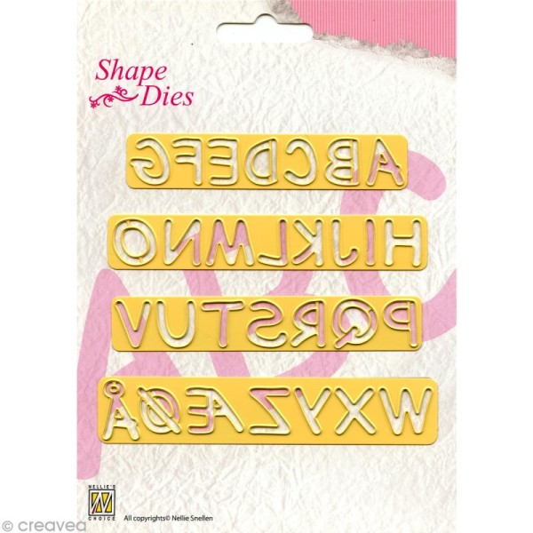 Dies Alphabet majuscules Shape Dies - 1,5 cm - 29 lettres - Photo n°3