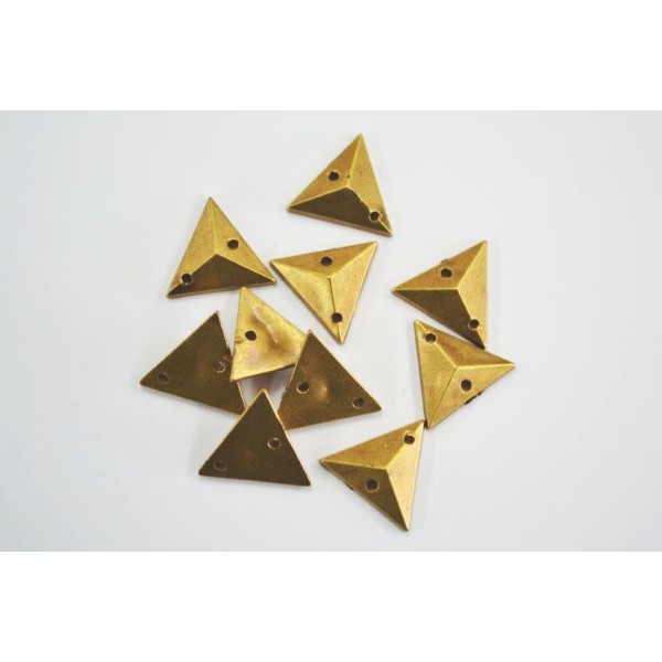 Cabochon pyramide 12mm bronze à coudre vendu par 10 - Photo n°1