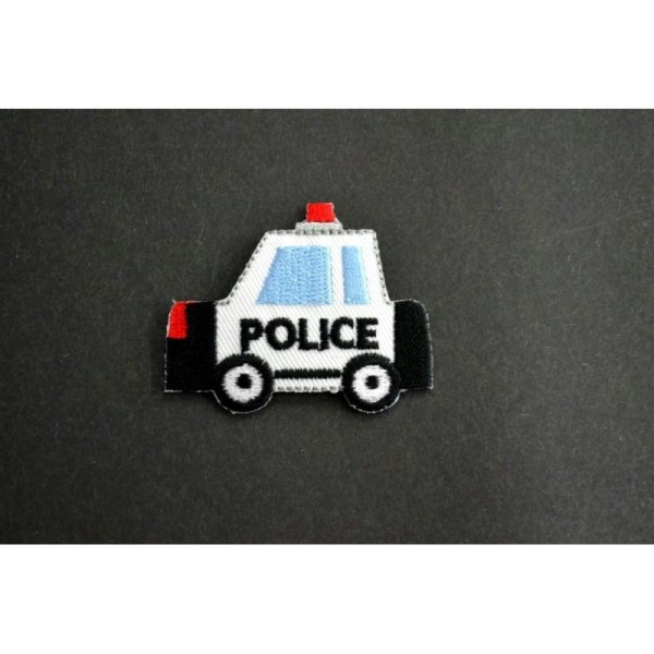 Application à  thermocoller voiture police 5 cm x 4 cm - Photo n°1