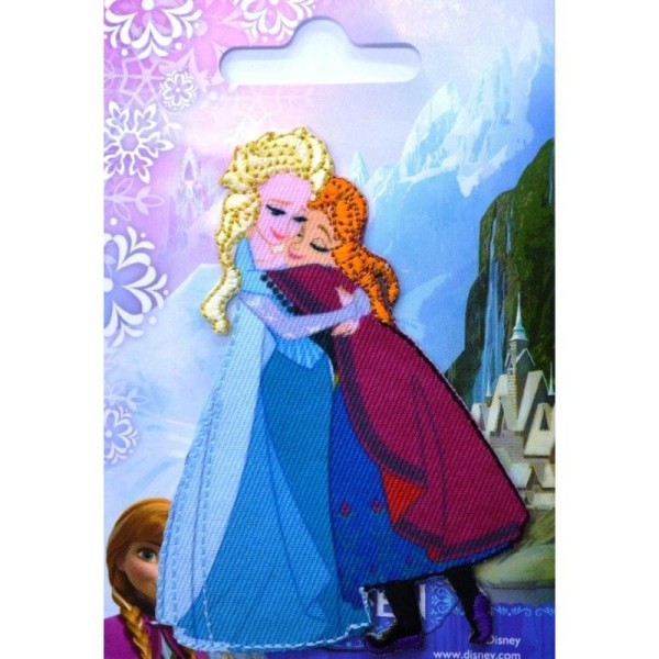 Application à  thermocoller la reine des neiges Elsa et Anna 6.5 cm x 9 cm - Photo n°1