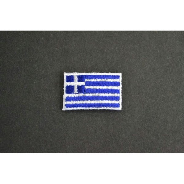 Application à  thermocoller drapeau Grèce 2.8 cm x 1.8 cm - Photo n°1