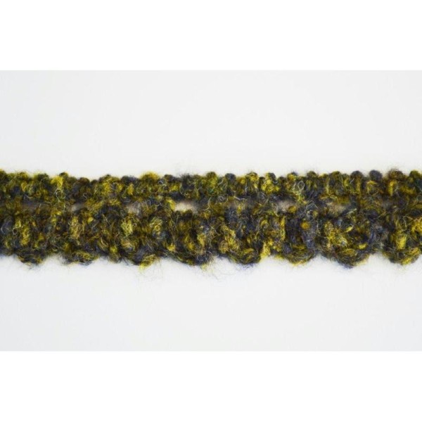 Galon laine vert chiné marine 20mm - Photo n°1