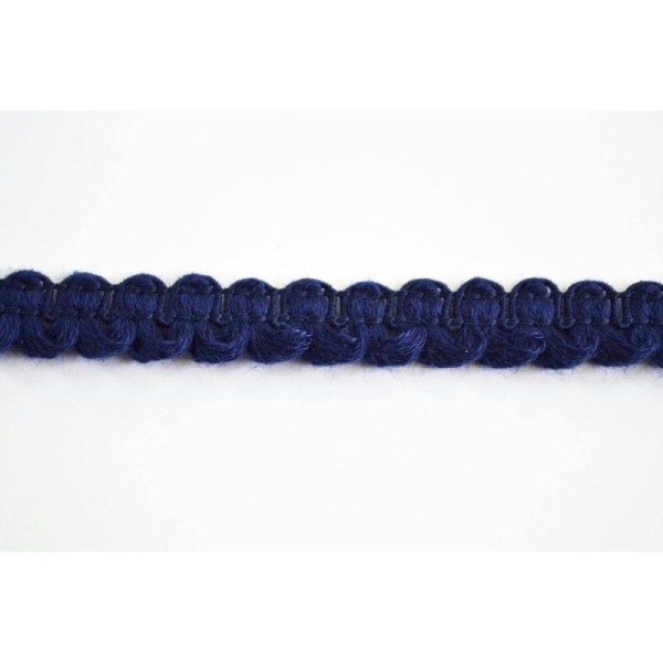Galon laine petite vague bleu nuit 15mm - Photo n°1