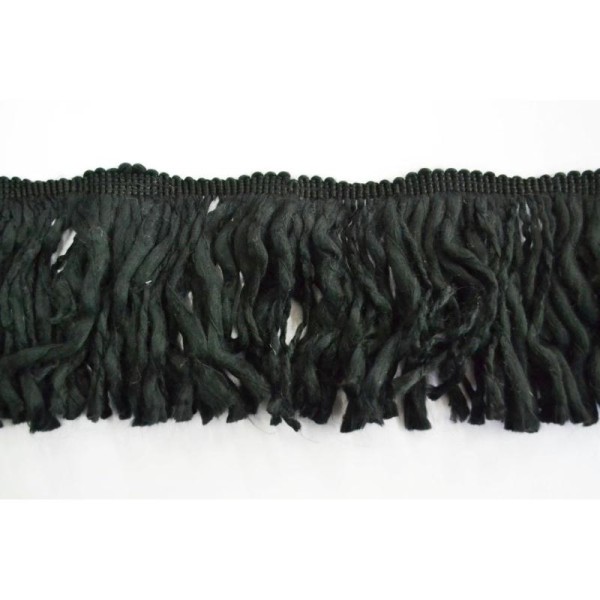 Galon noir laineux à  franges 100mm - Photo n°1