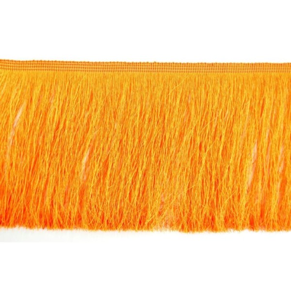 Galon frange rayonne orange 150mm - Photo n°1