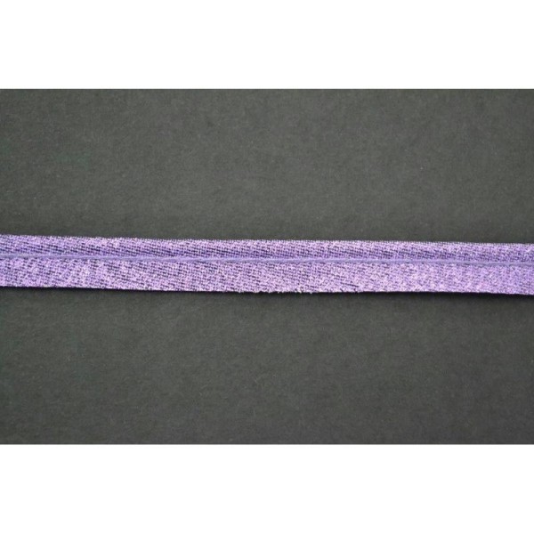 Passepoil lurex violet 10mm - Photo n°1