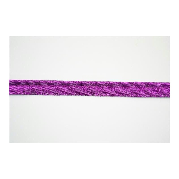 Passepoil lurex violet 10mm - Photo n°1