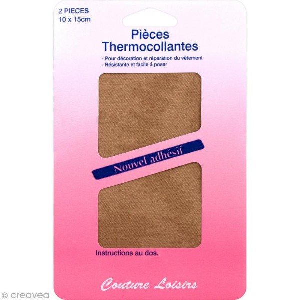 Coupon thermocollant Jean Taupe clair - 10 x 15 cm - 2 pcs - Photo n°1