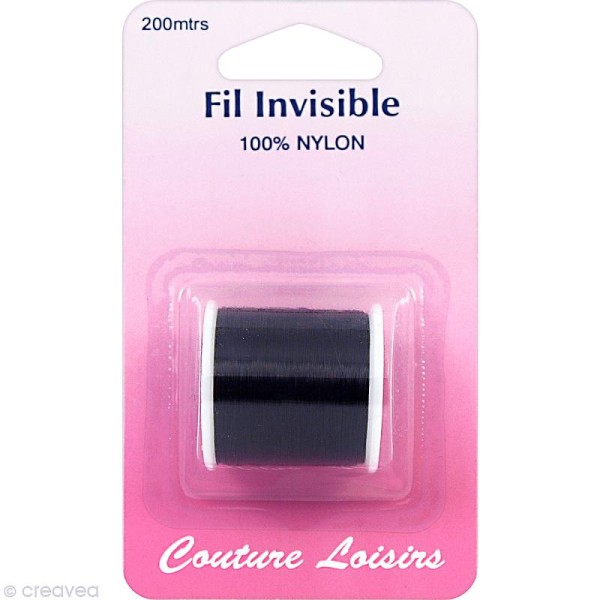 Bobine de fil invisible Noir - 200 m - Photo n°1