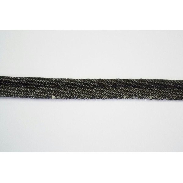 Passepoil lurex gris acier 10mm - Photo n°1