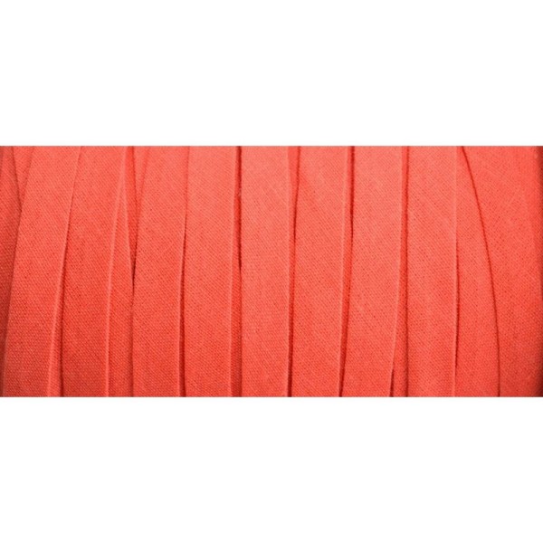 Biais coton replié rouge vermeil 9*9*4*4 - Photo n°1