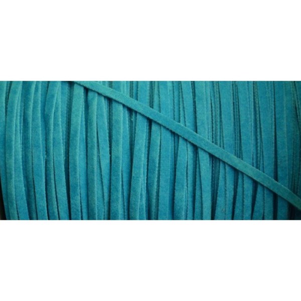 Lacet suédine 3mm bleu persan - Photo n°1