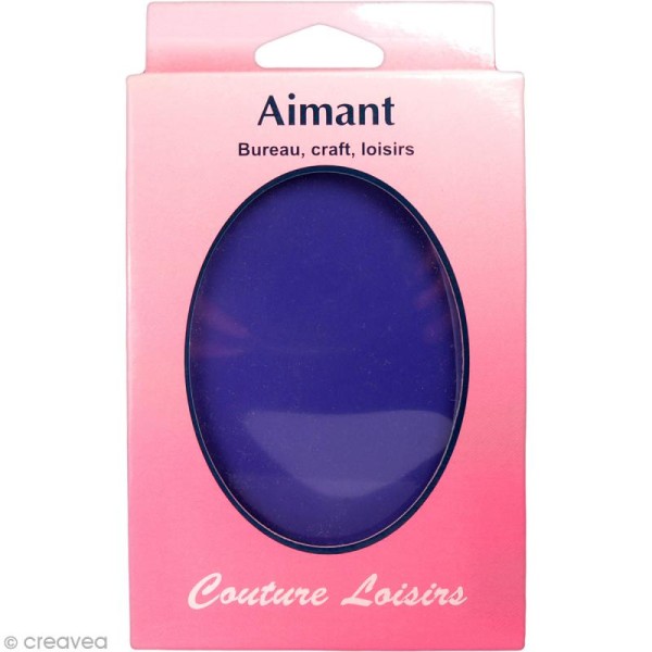 Aimant savonnette - Acier - Bleu - Photo n°1