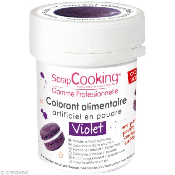 Colorant poudre alimentaire artificielle - Violet - 5 g - Photo n°1