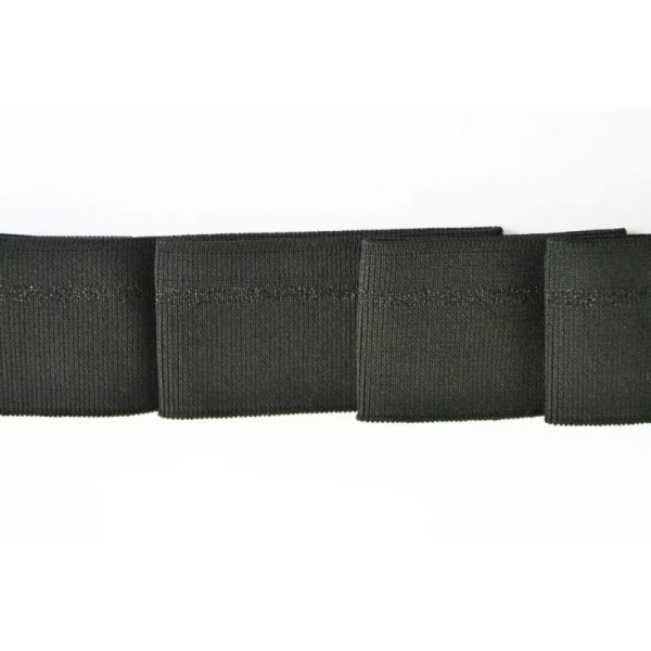 Bande 1 mètre bord côte noir et bande lurex noir 45mm - Photo n°1