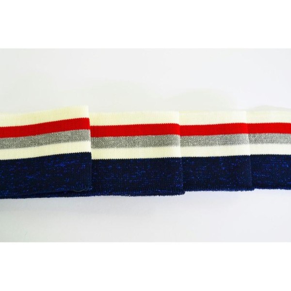 Bande 1.25 mètre bord côte bleu, ivoire, gris et rouge 50mm - Photo n°1