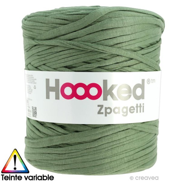 Zpagetti Hoooked DMC - Pelote jersey Vert kaki - 120 mètres - Photo n°1