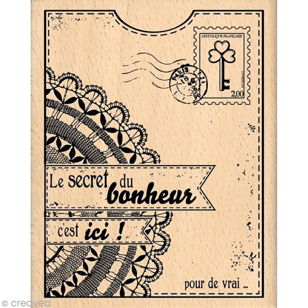 Tampon So lovely - Le secret du bonheur - 8 x 10 cm - Photo n°1