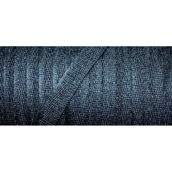 Ruban sergé coton noir 10mm - Photo n°1