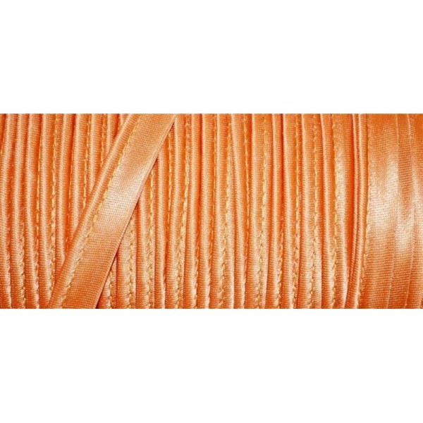 Passepoil satin orange 10mm - Photo n°1