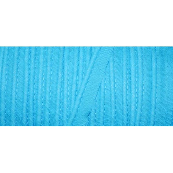 Passepoil coton bleu turquoise 10mm - Photo n°1