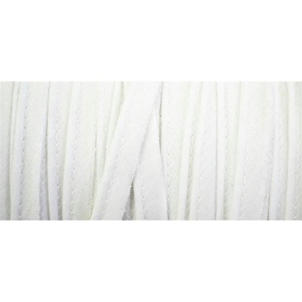 Passepoil coton blanc 10mm - Photo n°1
