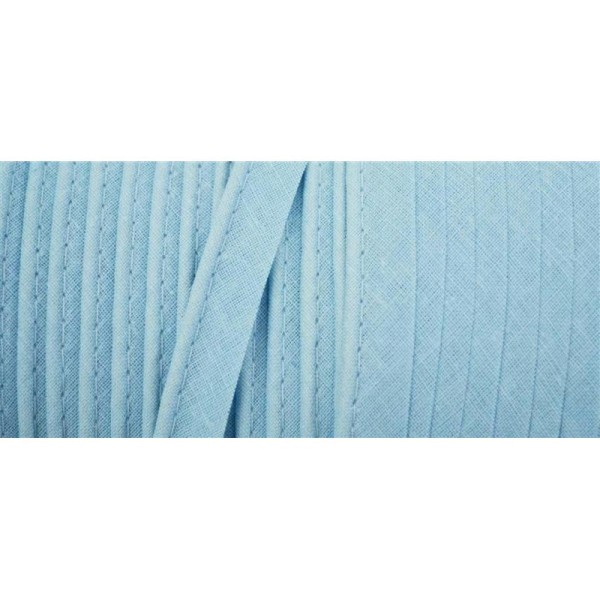Passepoil coton bleu ciel 12mm - Photo n°1