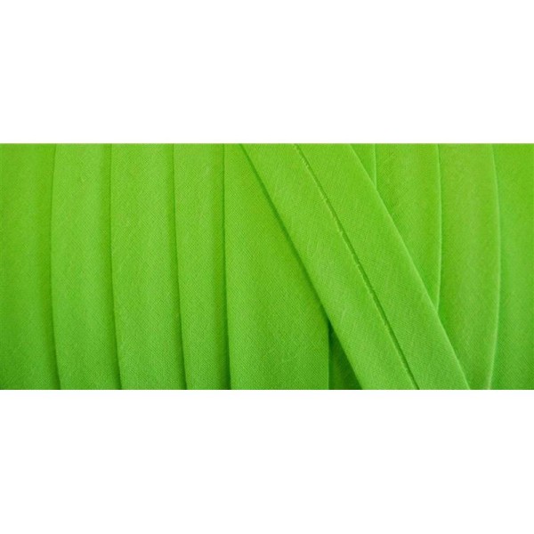 Biais coton 20mm vert fluo - Photo n°1