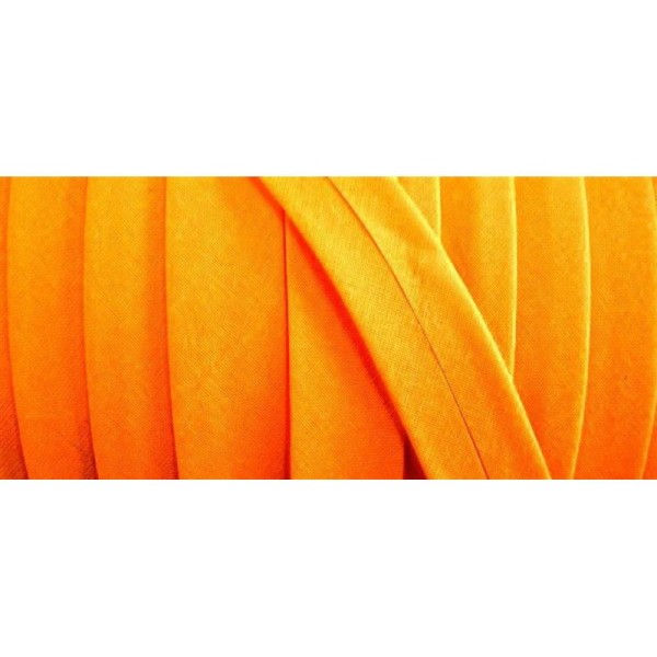 Biais coton 20mm orange fluo - Photo n°1