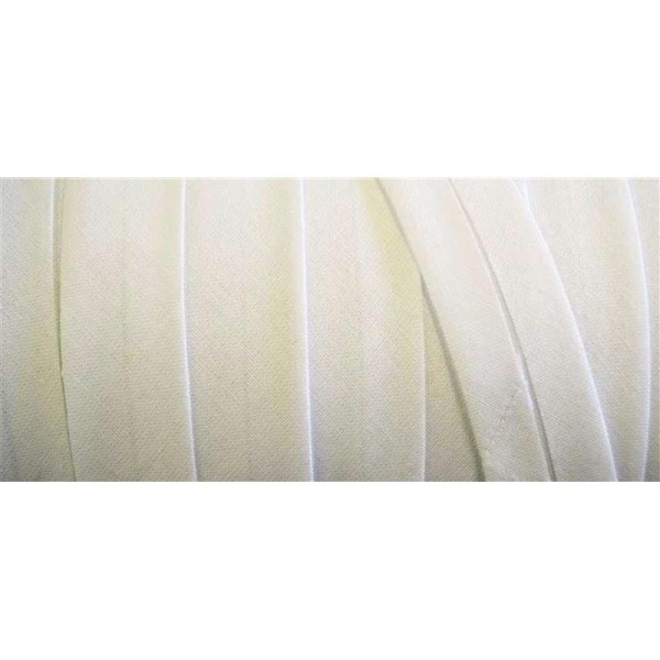 Biais coton 20mm blanc - Photo n°1